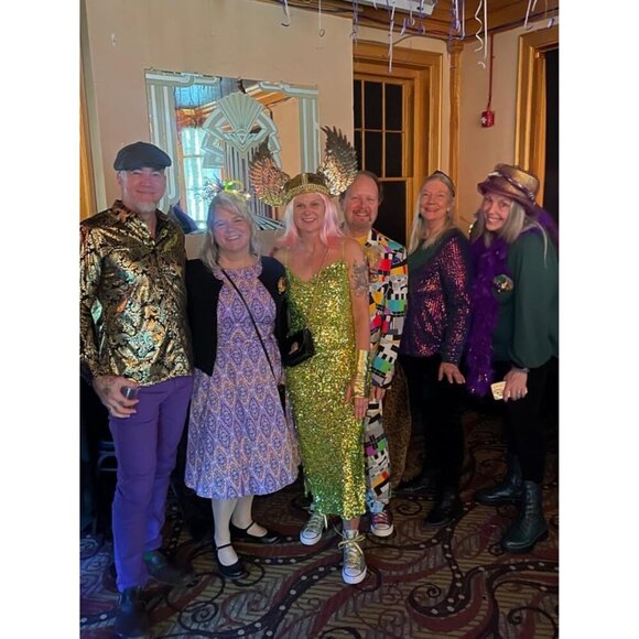 Women's 1950 Boatneck Cap Sleeve Vintage Swing Cocktail Party Dress with Pockets - Picture 3 of 6